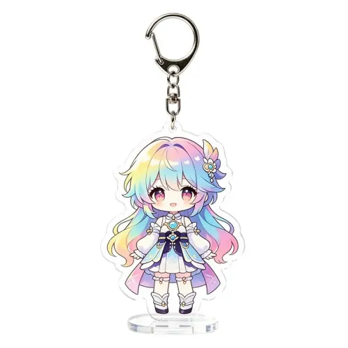 Cute Cartoon Desk Acrylic Stand, Clear Transparent, Non-Slip Office Desktop Organizer