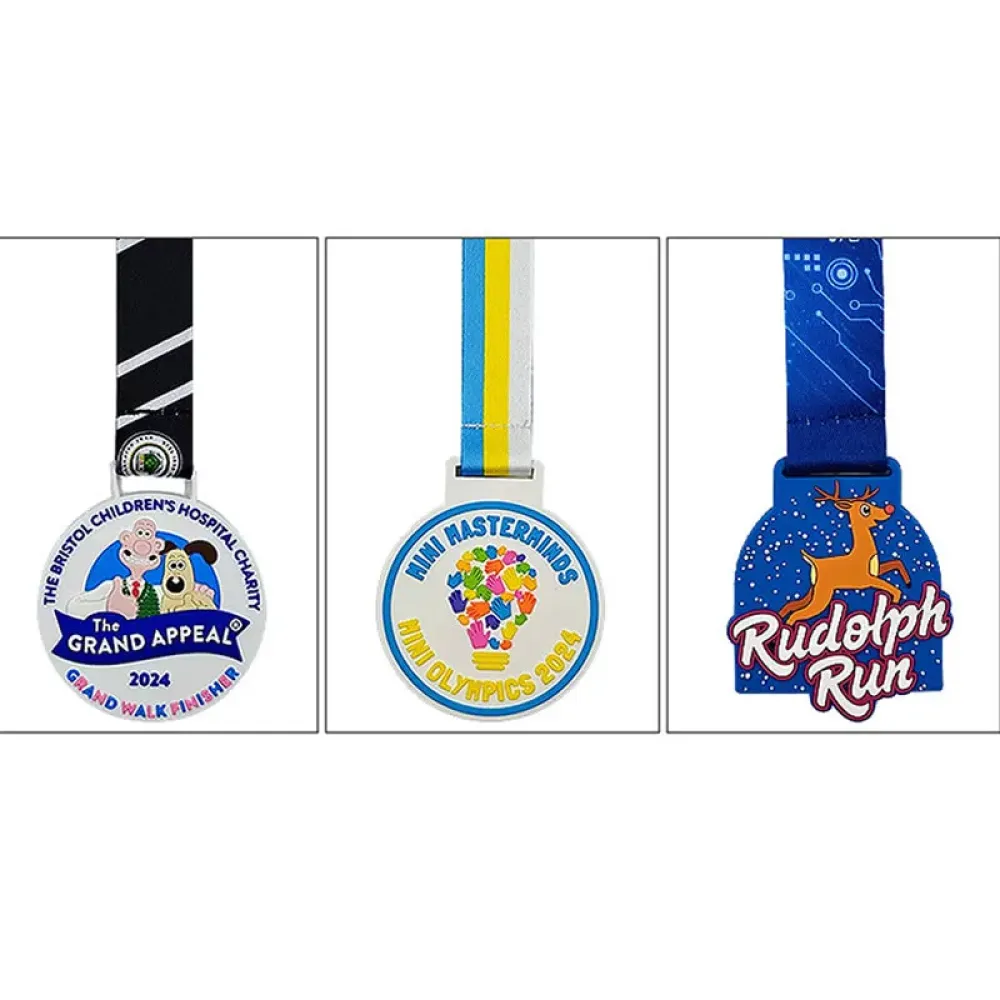 Custom Soft PVC Medal - Eco-Friendly Flexible Award for Kids & Fun Runs