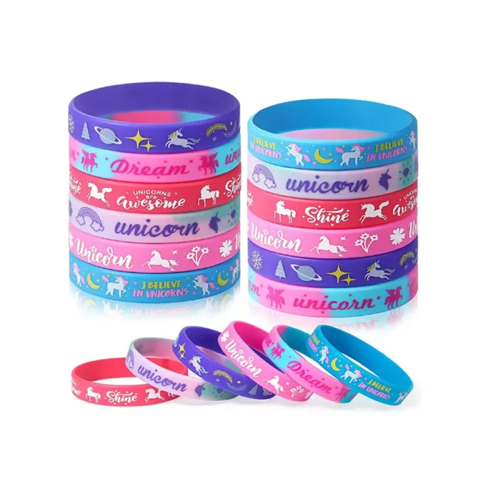 Printed Silicone Wristband - Full Color Custom Logo Printed Silicone Wristbands Bulk for Events