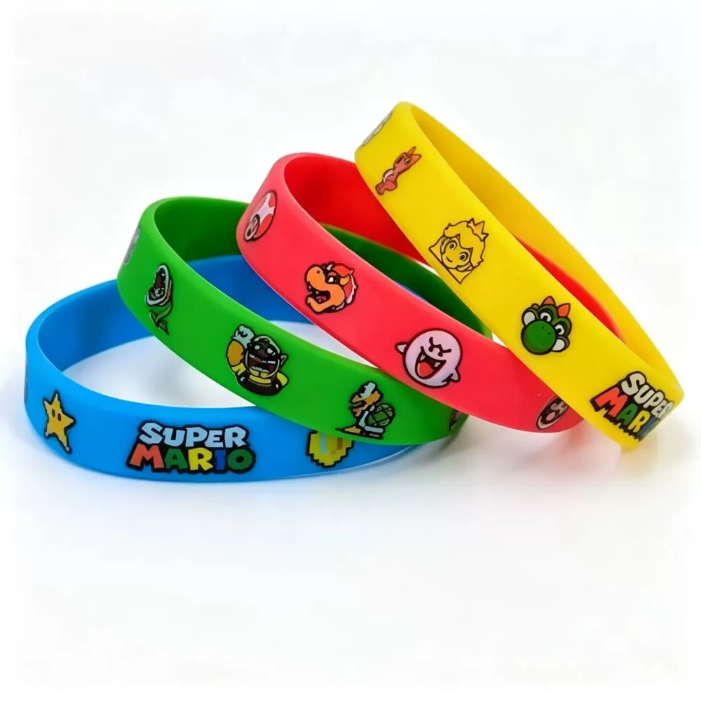 Printed Silicone Wristband - Full Color Custom Logo Printed Silicone Wristbands Bulk for Events