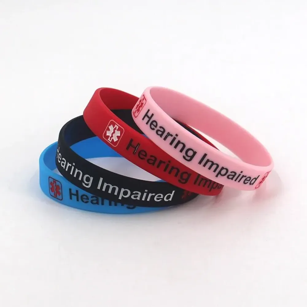 Custom Debossed Silicone Wristband - Engraved Recessed Silicone Wristbands Bulk for Events & Fundraising