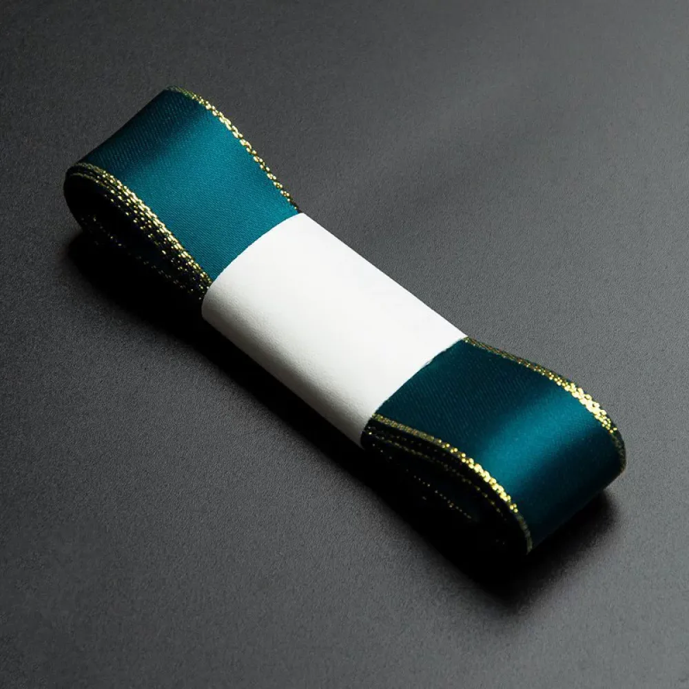 Eco-friendly Grosgrain Gold Edge Ribbon for DIY Bows