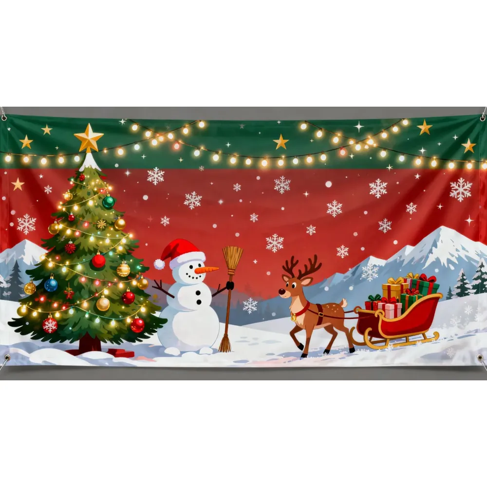 Christmas Flag Weatherproof Hanging Display Flag
