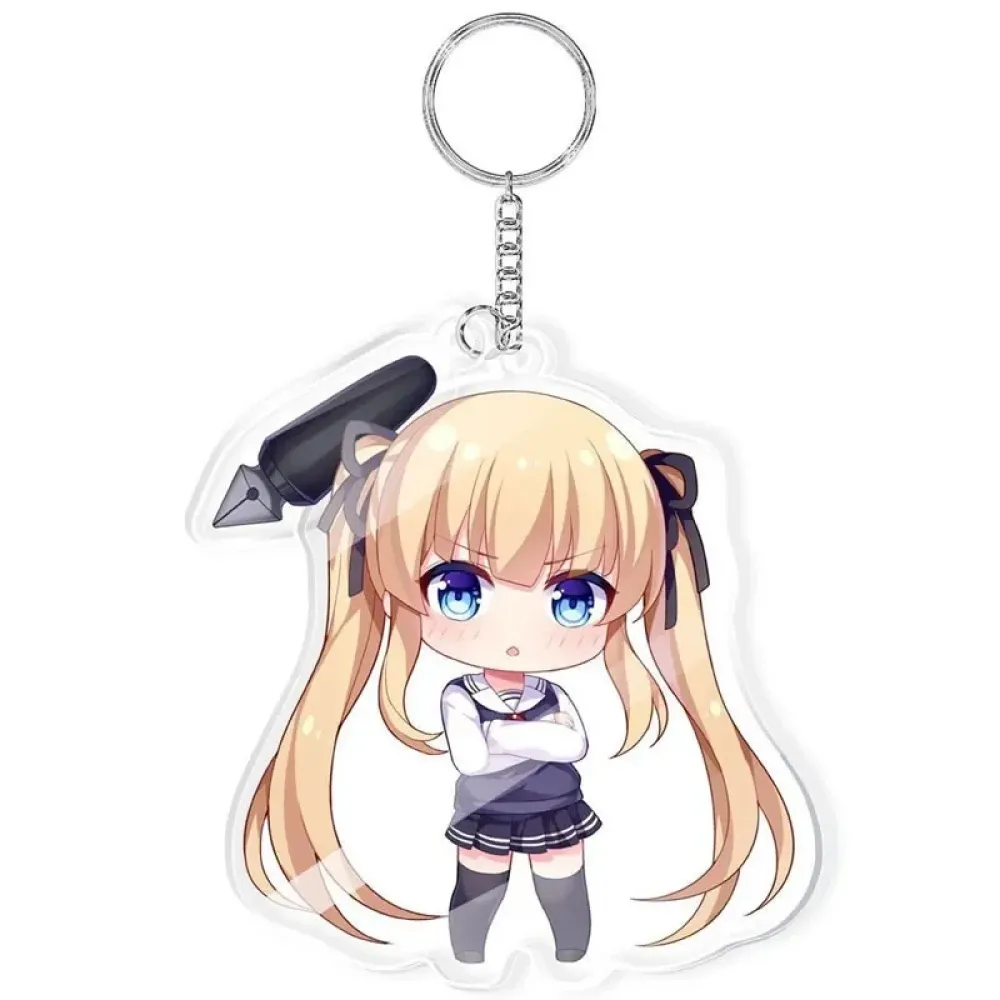 Anime Acrylic Keychain, Durable Transparent Keyring, Anime Fans Collection Accessory