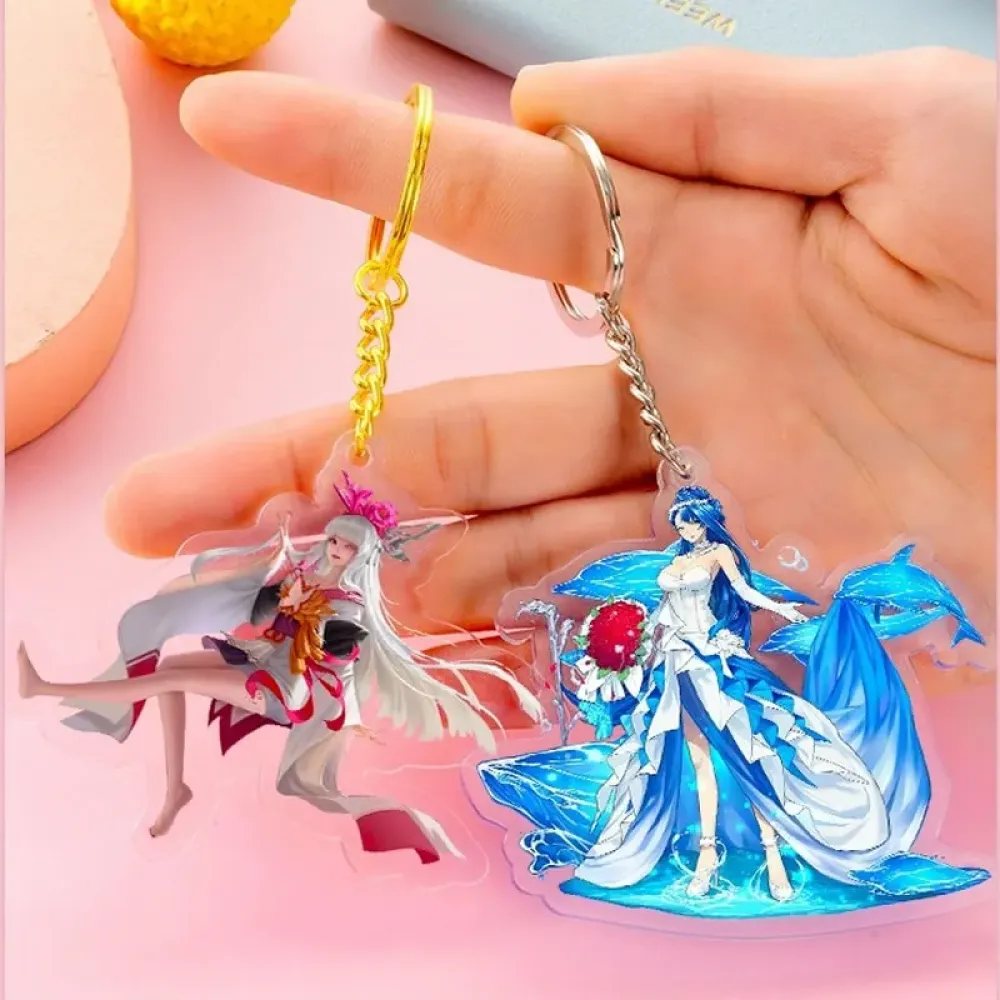 Anime Acrylic Keychain, Durable Transparent Keyring, Anime Fans Collection Accessory