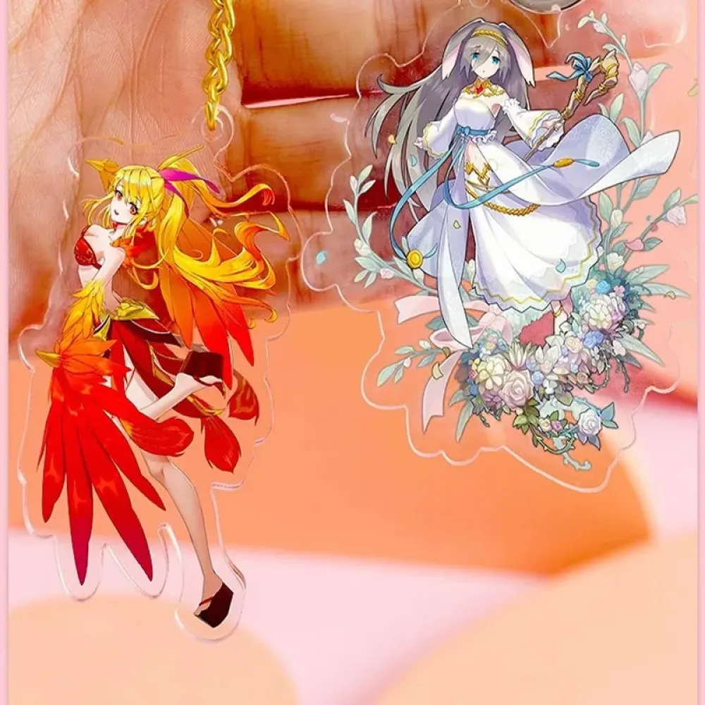 Anime Acrylic Keychain, Durable Transparent Keyring, Anime Fans Collection Accessory