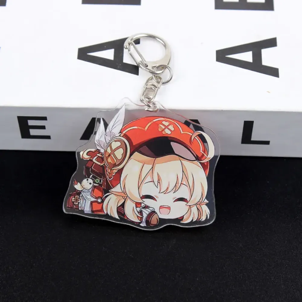 Cute Personalized Acrylic Keychain, Custom Photo Text, Clear Double-Sided Print