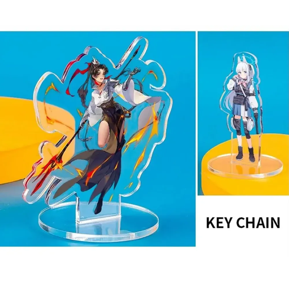 Cute Cartoon Desk Acrylic Stand, Clear Transparent, Non-Slip Office Desktop Organizer