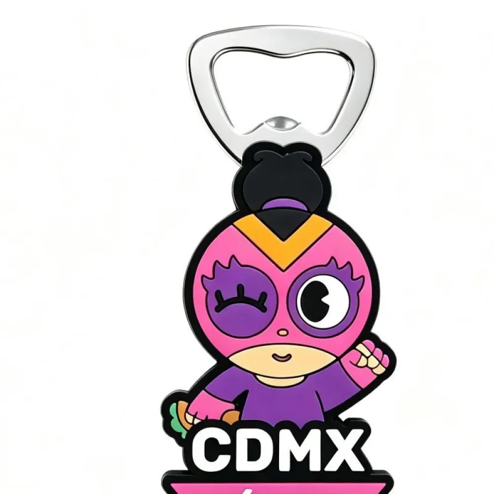 Durable 3D PVC Bottle Opener with Soft Non-Scratch Surface