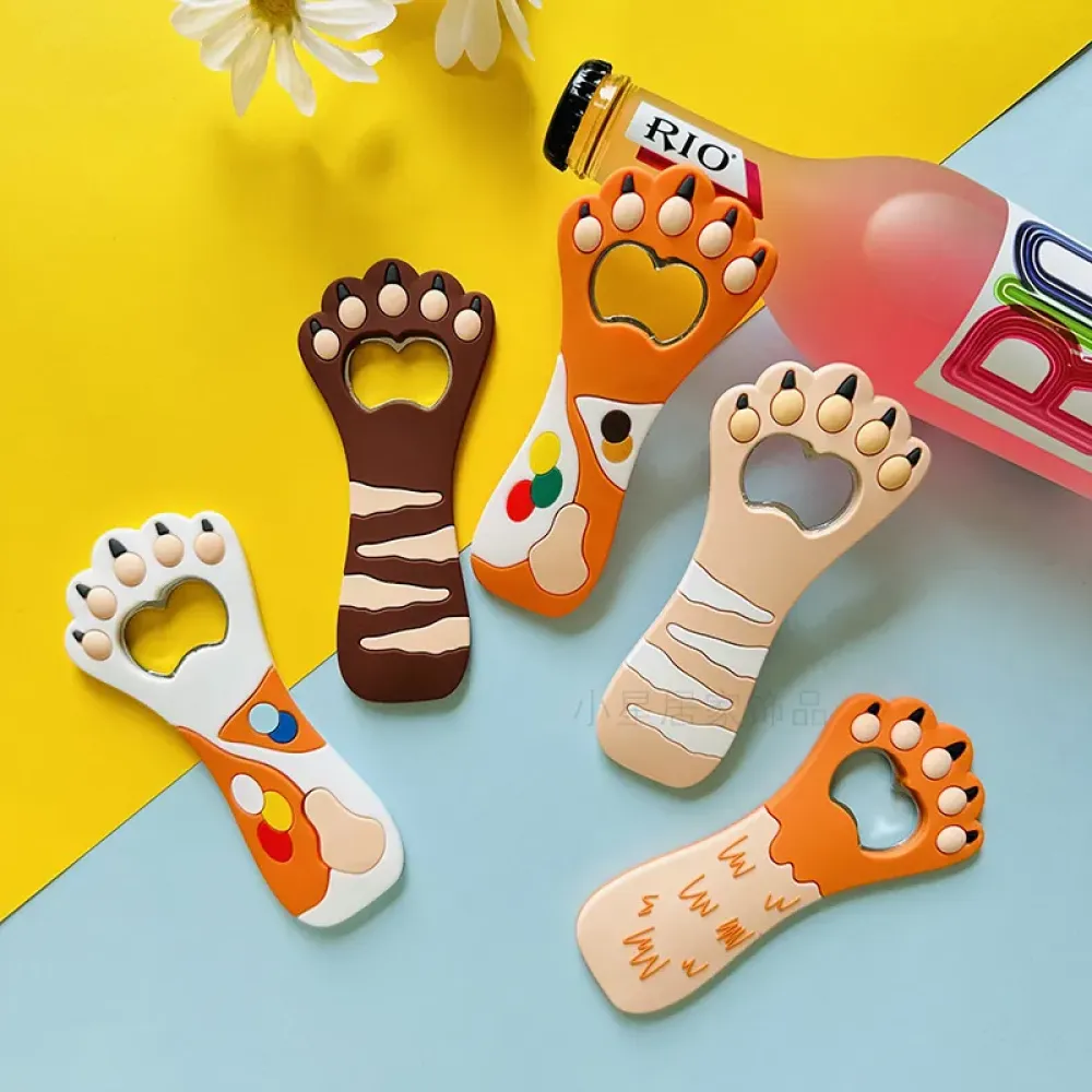 Cute Cartoon PVC Bottle Opener for Daily Kitchen Use