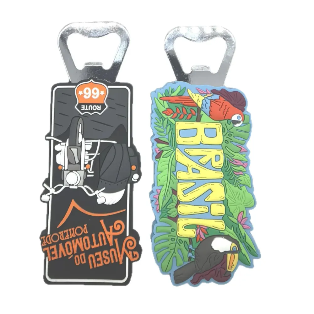Durable 3D PVC Bottle Opener with Soft Non-Scratch Surface