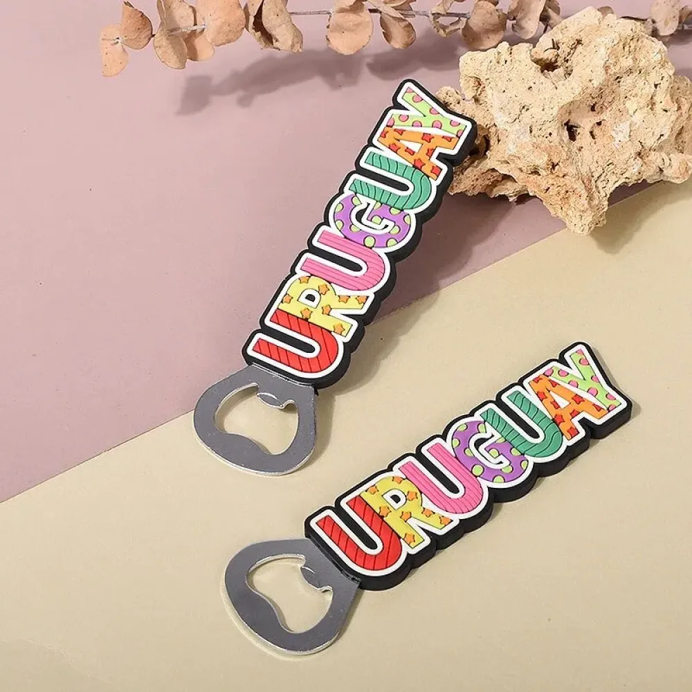 Durable 3D PVC Bottle Opener with Soft Non-Scratch Surface