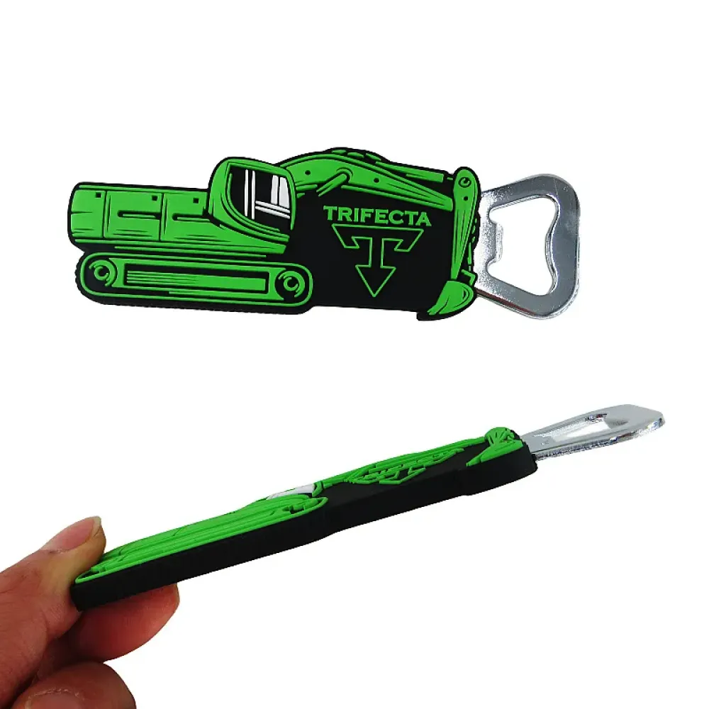 Durable 3D PVC Bottle Opener with Soft Non-Scratch Surface