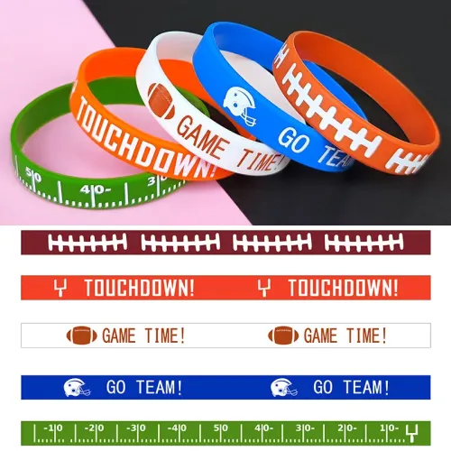 Custom Debossed Silicone Wristband - Engraved Recessed Silicone Wristbands Bulk for Events & Fundraising