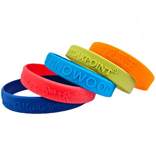 Personalized Embossed Silicone Wristband - Durable Tactile Raised Design Rubber Wristbands